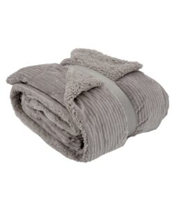 Heitexland Super Dicke Cord Kuscheldecke taupeuell Weihnachtsgeschenk