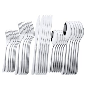 OBR KING 18/0 Edelstahl Besteck Set 6 Personen Silber | OBR KING 30-teiliges Essbesteckset Diplomat Silber | OBR KING 1