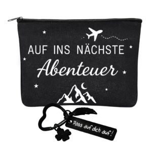 Abschiedsgeschenk Kollegen Kosmetiktasche mit Gravur und Schlüsselanhänger Abschiedsgeschenk für Kollegin Geschenk mit K