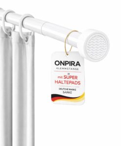 Onpira® Duschvorhangstange ohne Bohren – Teleskopstange 40–230 cm | Bis 12 kg Halt