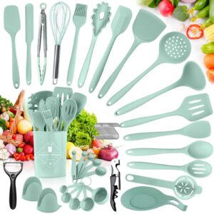 TAVADA Küchenhelfer Set, 51-teiliges Silikon Kochutensilien, Spülmaschinenfest & Hitzebeständig, ideal für Professionell