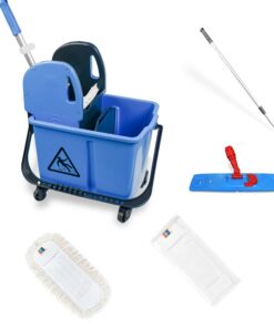 Hypafol Mini Reinigungswagen Set 40 | 2-Kammer Putzwagen mit Trennwand | für Mitarbeiter im Hoteldenken | praktisch bei