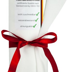 Sensalux Tischdeckenrolle Weiß, stoffähnliches Vlies, OEKO-TEX_certifiziert, perfekt für Kinderzimmer und Büro, maximale