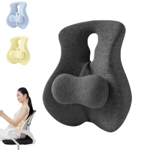 Lumbraze Lendenwirbelkissen - Ergonomisches Rückenkissen aus Memory Foam - Verstellbares Bürostuhlkissen mit Schieberegl