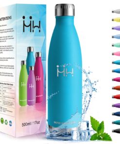 HoneyHolly Edelstahl Trinkflasche 500ml BPA-frei Thermosflasche für Fitness Gym Kinder
