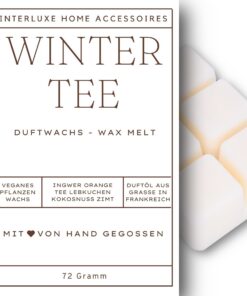 Interluxe Winter Tee Duftwachs Waxmelt angenehm duftend 100% pflanzlich Duftwachswürfel Duftwachsblock