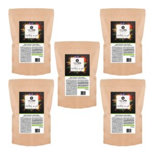 GreatVita Kristallsalz rosa - grobkörnig (2-5 mm), naturreines Steinsalz (5x 1000g), perfekt für Wellnessbehandlungen un