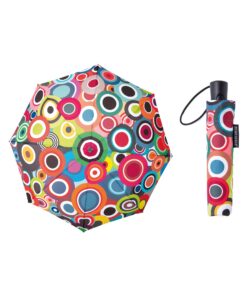Remember REMEMBER Taschen - Bunter Regenschirm "Rondo" - geöffnet L 58cm, Ø 100cm - Perfekt für Spaziergänge und Sommeru