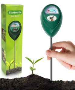 flintronic Boden-Feuchtigkeitsmessgerät – 2‑in‑1 pH- & Feuchtigkeitsmesser, präzise & batteriefrei, für Garten, Pflanzen