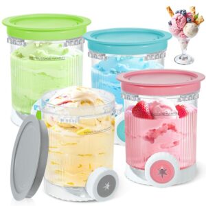 4 Stück BPA-Frei und Spülmaschinenfest für Ninja Swirl Eismaschine NC701EU Becher | 480ML Ninja Swirl Eismaschine NC701