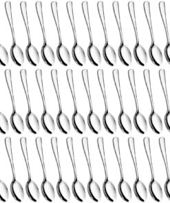 Rustfreies Edelstahl-Teelöffel-Set 36-teilig (14 cm) – geeignet für Spülmaschine, Kaffeelöffel für Kaffee, Tee & Dessert