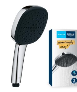 GROHE Vitalio 110 Wassersparender Duschkopf für Jedermann bei der Handbrause mit 2 Strahlarten, per Drehregler verstellb
