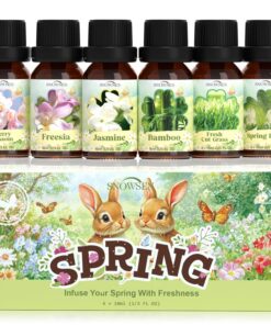 Frühling Ätherische Öle Set - Duftöl für Diffusor & Seifen-Geschenk für Kirschblüte, Frisch Geschnittenes Gras, Frühling