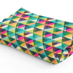 PICANOVA Farbenfrohe Triangle 100x70cm Kinder Decke, Extraweich, 525g/m² - Absolute Premiumqualität aus Hautfreundlichem