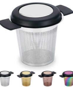 Kyraton Teesieb 304 Rostfreier Edelstahl + Feinmaschige Filter + Doppelgriffe für Teekannen + Für Liebhaber von gut filt