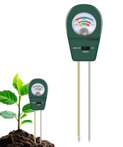 Luthando Feuchtigkeitsmessgerät Pflanzen PH 3 in 1 Bodenmessgerät für PH, Feuchtigkeit und Fruchtbarkeit ohne Batterien