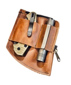 SK Wild Ones EDC Echtleder Lederscheide für Leatherman Multitools Messer Gürtelscheide Portemonnaie Handgefertigte Organ