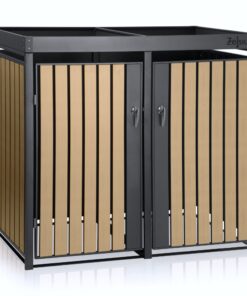 Zelsius Mülltonnenbox 2 Tonnen Anthrazit | Recycling-Friendly, Robust Design | Ent-kindliche Sicherheit, Hochwertige Hol