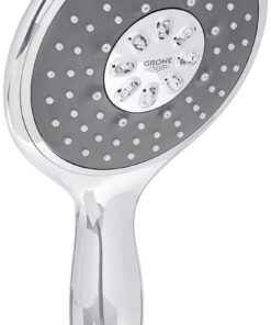 GROHE Vitalio Rain 130 Wassersparender Duschkopf für Handbäder mit 4 Strahlarten und Anti-Kalk-System - chrom - 26107000