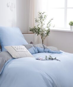 Winter Bettwäsche gebürstet Microfaser + Silbergrau/Spa Blau für Erwachsene im Schlafzimmer Comfort und Warmth