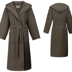 PandaHome Linden & Green Bademantel für Damen und Herren - Weich, Saugfähig und leicht (Olivgrün, XL) PandaHome Linden