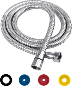 Duschschlauch Silber Edelstahl 1,5M Duschen Flexibel Wassersparer Verdrehschutz Universal
