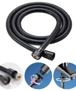 Duschschlauch 1,5m Schwarz Verlängerung für Duschkopf Brauseschlauch Shower Hose