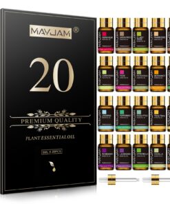MAYJAM Ätherische Öle Set 20Pcs - Lavendel Jasmin Eukalyptus Vanille Sandelholz Süßorange Rose Bergamotte und mehr | MA
