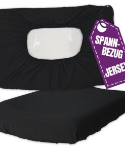 Nackenkissen Bezug 30x50 cm Schwarz - Gesundheitskissen Baumwolle Spannbezug | Spaßiger Nackenkissen Bezug 30x50 cm Sch