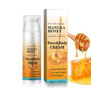 Manuka-Honig-Gesichtscreme für Beruhigende, feuchtigkeitsspendende 2 in 1 Gesichts- & Körperfeuchtigkeitscreme 100ml