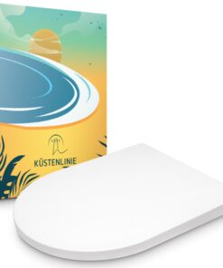 Küstenlinie® Toilettendeckel antibakteriell mit Absenkautomatik | WC Sitz | familienfreundlich | Toilette Sitzwechsel