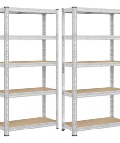 SONGMICS Schwerlastregal, verstellbare Ablagen, Lagerregal, silbern, GLR455E01 SONGMICS Schwerlastregal, bis 875 kg be