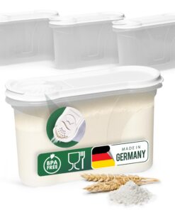 Novaliv Meal-Prep-Boxen Vorratsdose zum Streuen 1,3 Liter - 22 x 13 x 8,5 cm Maße - Dose mit Deckel für Müsli Mehl Zucke
