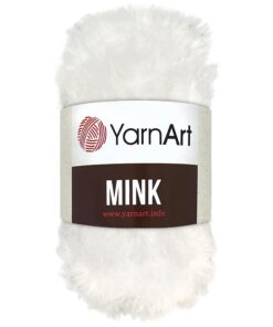 Frida's Wollhaus YarnArt Plüschgarn 20 Farben 50 g Mink Fransengarn für Küchenübergänge (345 | Weiß) Frida's Wollhaus
