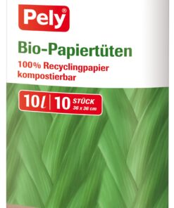 Pely Bioabfall-Papiertüten - 100% Recyclingpapier, kompostierbar, Blauer Engel zertifiziert - Bioabfallentsorgung