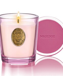 M&SENSE Duftkerze Salzwasser Rose, 260g, Glas, Natürliche Soja-Kerze, 55 Std. Brenndauer, Geschenk für Frauen & Männer