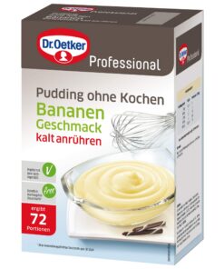 Dr. Oetker Professional Bananen-Pudding ohne Kochen 1 kg Puddingpulver für Erwachsene und Familie Party- und Geburtstags