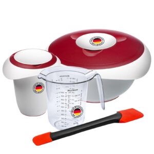 Westmark Koch- und Backset Duo, Transparent/Weiß/Rot/Schwarz, für Profis und Heimkocher, 4 Stück inkl. 1 l Quirltopf, 3,