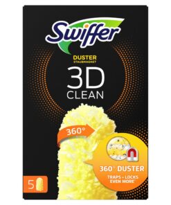 Swiffer Staubmagnet 360° Nachfüllpack 5 Tücher – Nimmt Staub, Haare & Allergene Aus Jeder Richtung Auf - Für Alle Zimmer