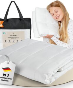 LUNOVA Gewichtsdecke Kinder 3kg | schwere Decke für entspannten Schlaf & mehr Geborgenheit | Oeko-TEX Baumwolle