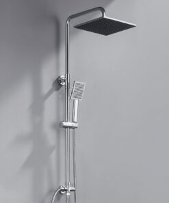 Auralum Regendusche ohne Armatur, Quadratischer Duschkopf 25cmx25cm, Recycled Claim Standard Blended - Höhenverstellbare