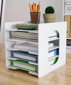 PUNCIA A4 Dokumentenablage 5 Fächer PVC Büro Schreibtisch Organizer