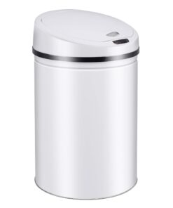 Ribelli Edelstahl Abfalleimer 60 Liter - Automatisches Öffnen/Schließen - LED Anzeige (weiß)