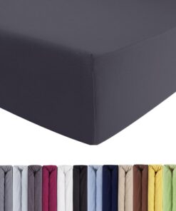 Entspanno Luxus Spannbettlaken 200-220cm - Aus weichem Premium Jersey - Ideal für Wasser- & Boxspringbetten bis 35cm Höh