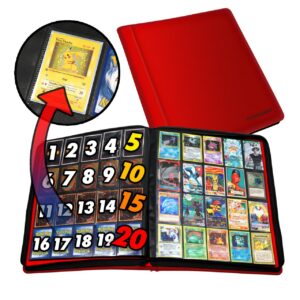 1280+ Karten Sammlerbinder 20 Taschenkompatibel mit Pokemon, Sportkarten, Yugioh, MTG und anderen TCG - Sammelkartenhüll
