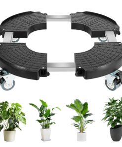 UCAMP Blumenroller Outdoor Schwarz, 40-48cm Tragfähigkeit 300KG, 360° Drehbare Räder für Innen- und Außenbereiche