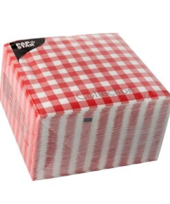 PAPSTAR Motivservietten Vichy Karo - Fürs Bett und Sofa, ideales Gifting, 3-Lagig, 1 Stück (87102) PAPSTAR Motivservie