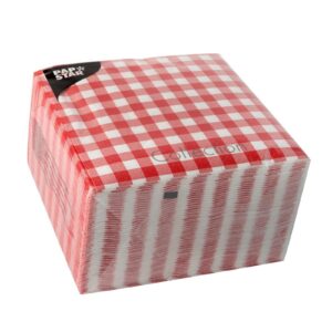 PAPSTAR Motivservietten Vichy Karo - Fürs Bett und Sofa, ideales Gifting, 3-Lagig, 1 Stück (87102) PAPSTAR Motivservie