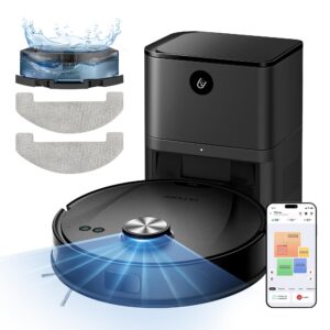 Ultenic T10 Lite Saugroboter, Saugroboter für Tierhaare und Teppich, LiDAR Navigation und 5000 Pa Saugkraft