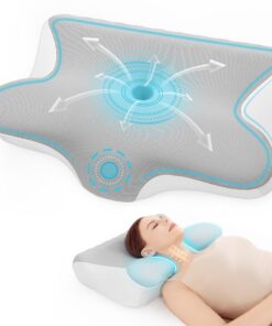 Restnature Orthopädisches Nackenkissen - Memory-Schaum-Kissen für Seitenschläfer mit Höhenverstellung & Ergonomisches St